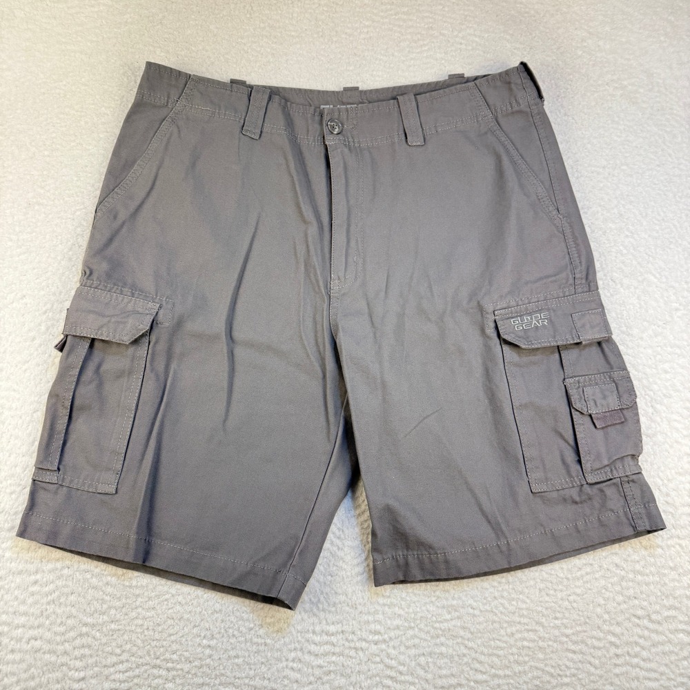 Guide Gear Cargo Shorts Outdoor Utility Relaxed‎ Fit Gray 34x10